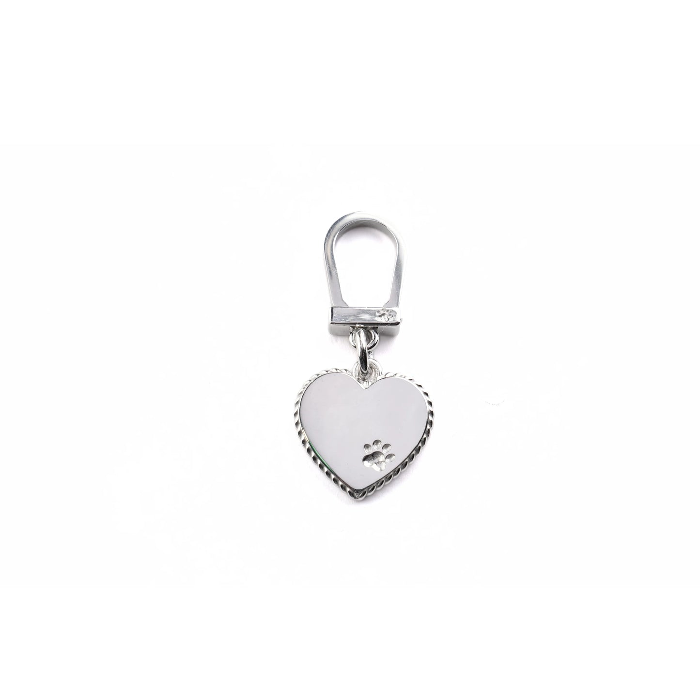 Medaglietta per cani e gatti in argento forma cuore