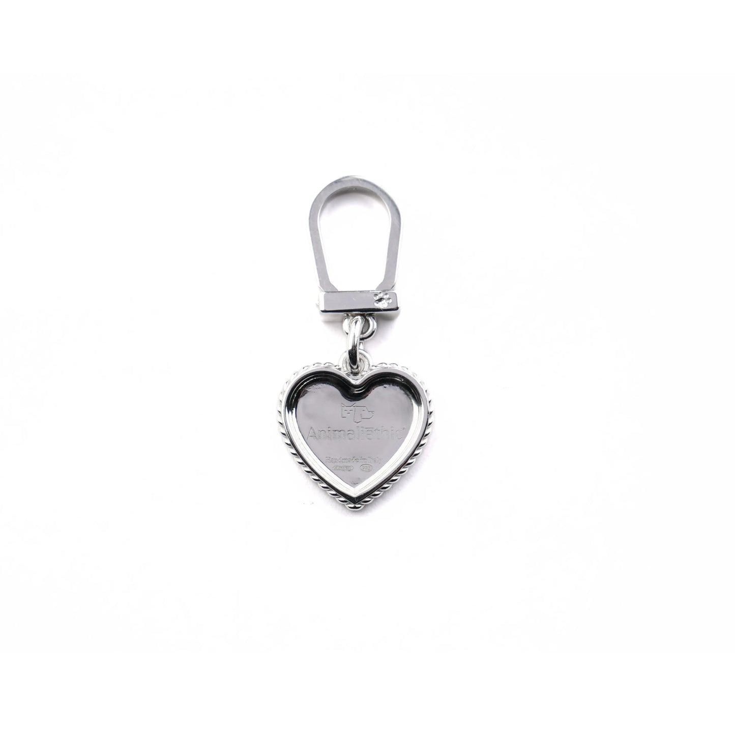 Targhetta per cani e gatti in argento forma cuore